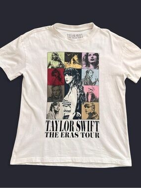Taylor Swift The Eras Tour White Graphic Tee Size S